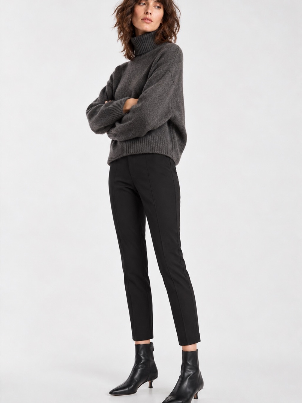 Raffaello Rossi Giga 7/8 Black Slim Stretch Pants EU 32 US 2 XXS